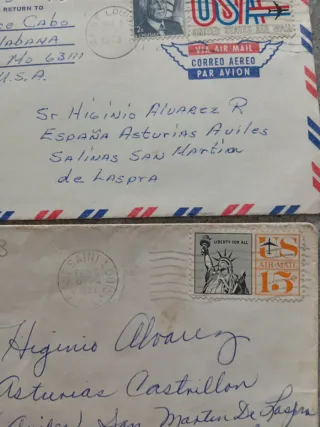 Lote 7 sobres correo Estados Unidos