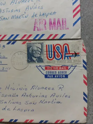 Lote 7 sobres correo Estados Unidos