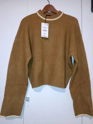 Jersey Zara Marrón Talla M