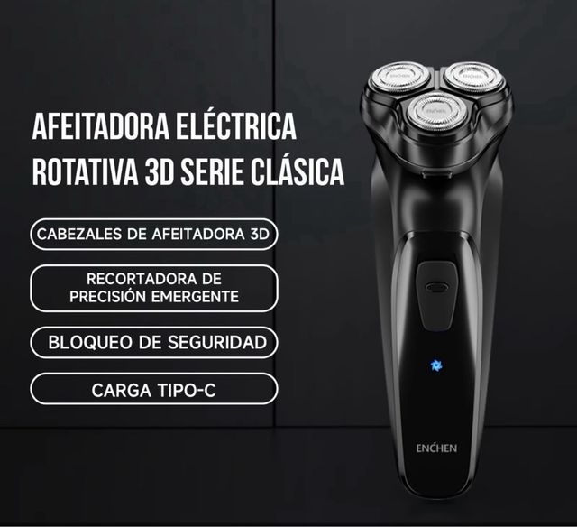 Enchen Maquinilla Afeitadora Eléctrica Rotativa 3D