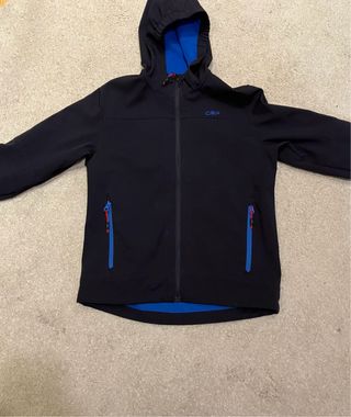 Cortavientos CMP niño negro y azul