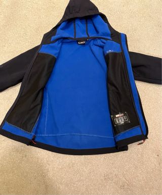 Cortavientos CMP niño negro y azul