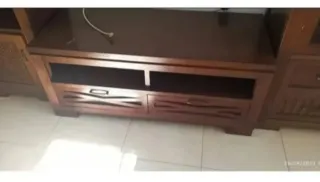 Mueble Comedor Completo Madera y Cristal