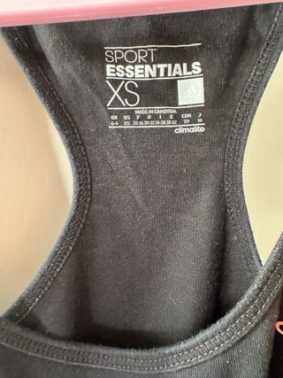 Camiseta Adidas Negra Mujer Talla XS