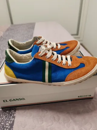 Zapatillas El Ganso Hombre Azul/Naranja