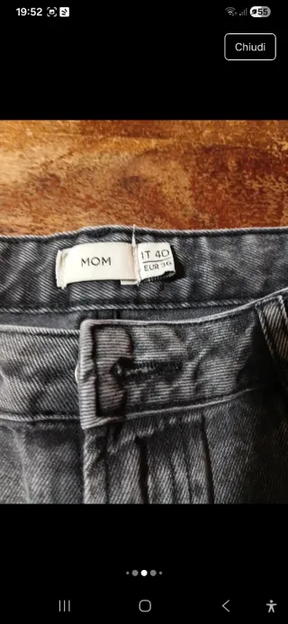 Pantaloni blu in velluto camomilla