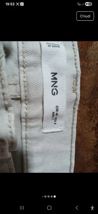 Pantaloni blu in velluto camomilla