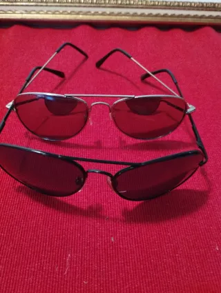 Gafas de sol aviador plata y negro