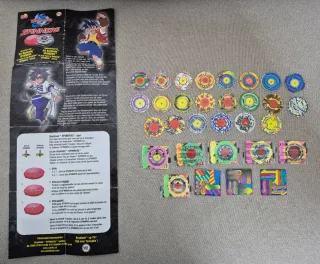 Lote Tazos y Ediciones especiales Beyblade 2003