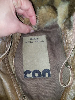 Giacca donna vera pelle con cappuccio