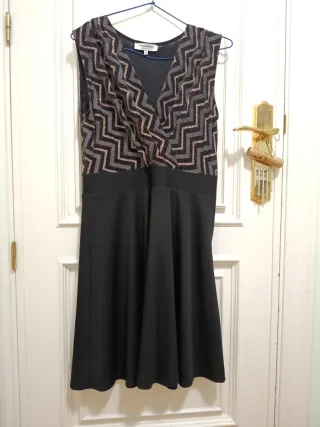 Vestido MORGAN Talla M Negro Multicolor