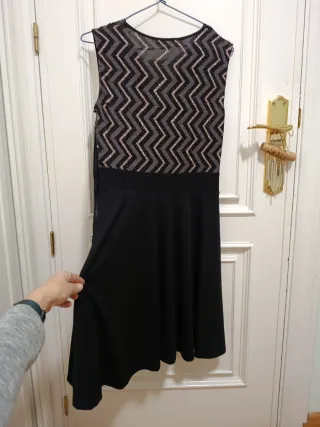 Vestido MORGAN Talla M Negro Multicolor