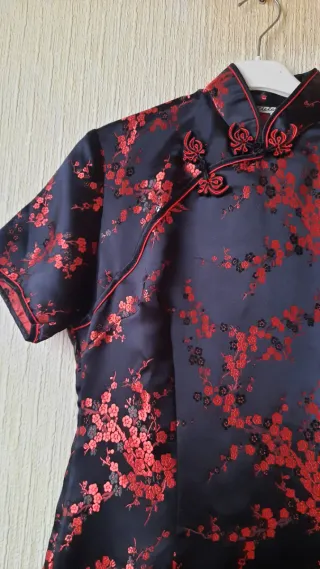 Vestido Cheongsam de Seda