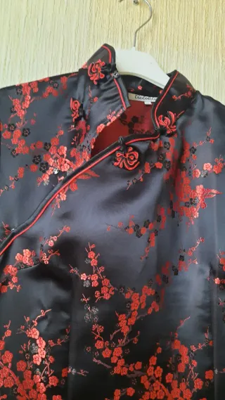 Vestido Cheongsam de Seda