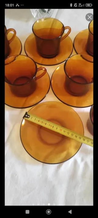 6 Tazas de desayuno Duralex ámbar