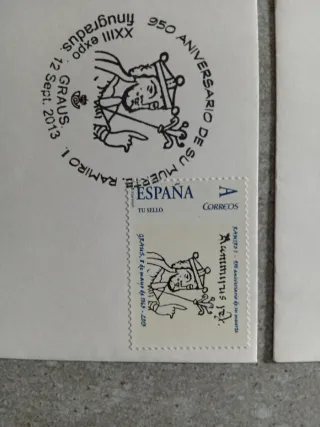 Lote 4 sobres filatélicos  con" Tu Sello" Graus