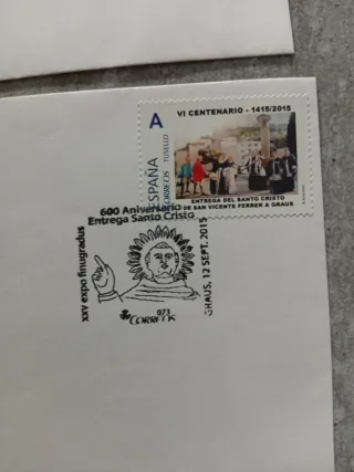 Lote 4 sobres filatélicos  con" Tu Sello" Graus