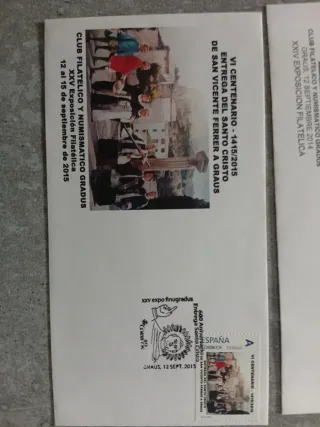 Lote 4 sobres filatélicos  con" Tu Sello" Graus