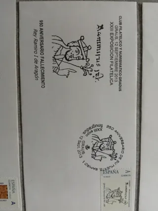 Lote 4 sobres filatélicos  con" Tu Sello" Graus