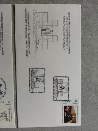 Lote 4 sobres filatélicos  con" Tu Sello" Graus