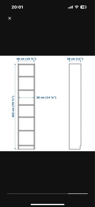 Librería de cristal y madera BILLY