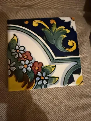 4 Azulejos Vintage Florales