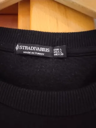 Sudadera Stradivarius Los Angeles Negra