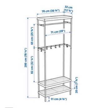 Perchero Metálico Blanco Ikea