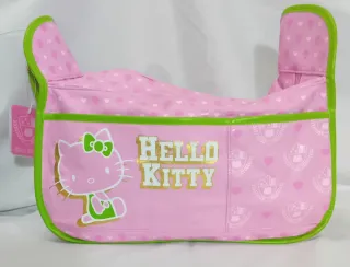 Bolso Hello Kitty Rosa con Ribete Verde