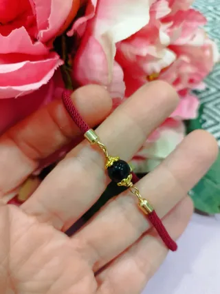 Braccialetto con su Coccu oro e rosso