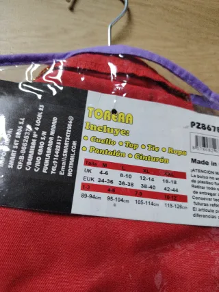 Disfraz Torera Niña Talla Única