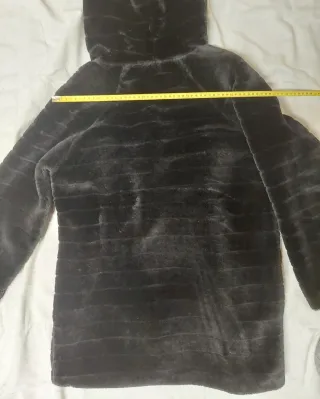 Giacca donna pelliccia sintetica con cappuccio