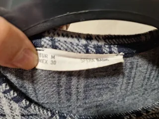 Camiseta Sfera cuadros azul y gris