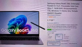 Galaxy Book5 360 Ultra 7, 16GB RAM, 1TB memoria