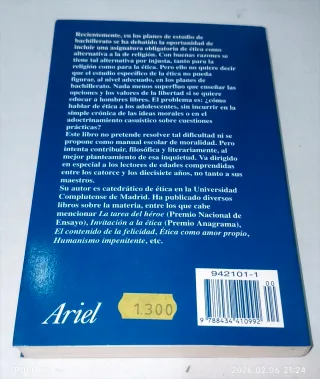 ETICA PARA AMADOR (Fernando Savater)