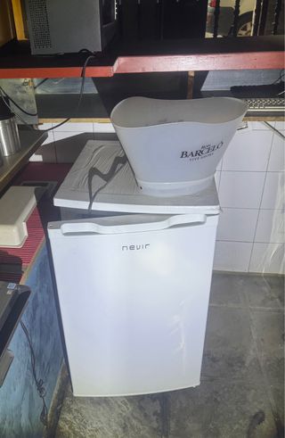 Nevera pequeña blanca