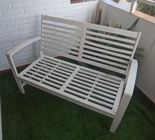 Sofá Terraza Madera Blanco
