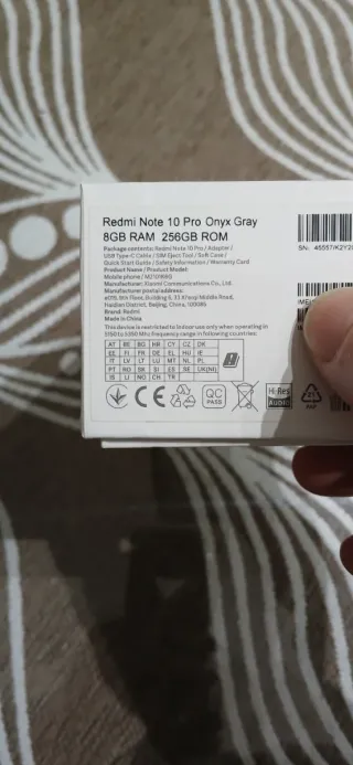 Xiaomi Redmi Note 10 Pro 256GB, Onyx Gray.