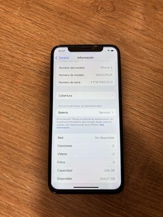 iPhone X 256GB Plata/White