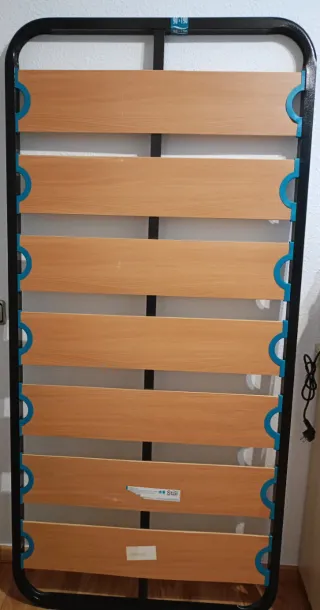 Somier 90x190 Metal y Madera, sin patas.