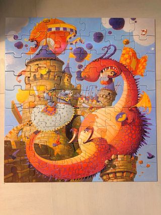 Puzzle Djeco Dragones y Castillo