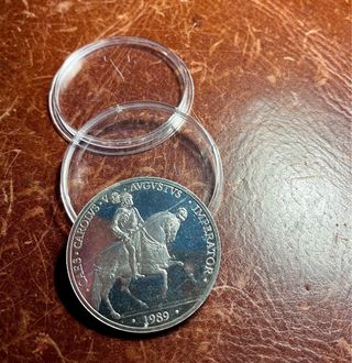 Moneda de Plata Carlos V Augusto 1989