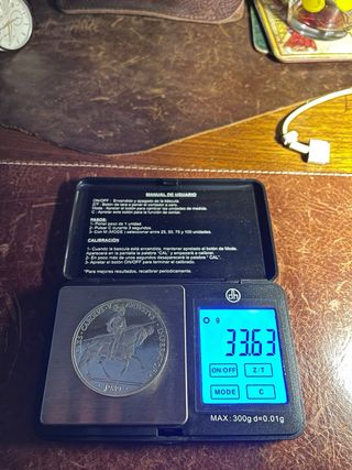 Moneda de Plata Carlos V Augusto 1989