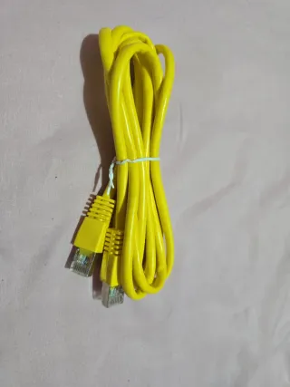 02 Cables Ethernet Amarillo Cat.5e-RJ45. Total