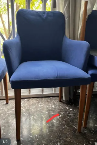 2 butacas tapizado azul