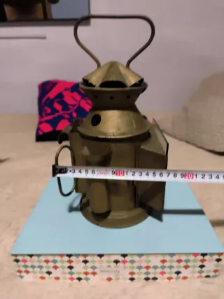 Farol de latón estilo estación de tren