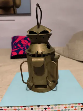 Farol de latón estilo estación de tren