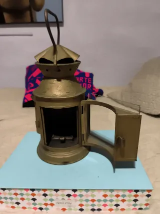 Farol de latón estilo estación de tren