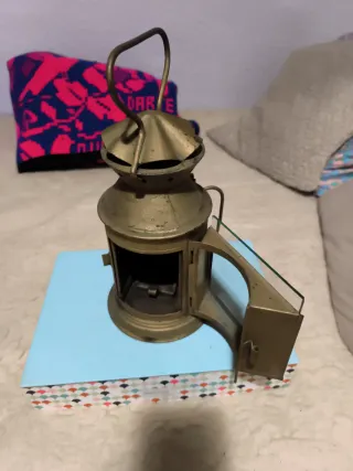 Farol de latón estilo estación de tren