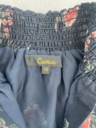 Vestido Caotica XS Estampado Floral y Cebra